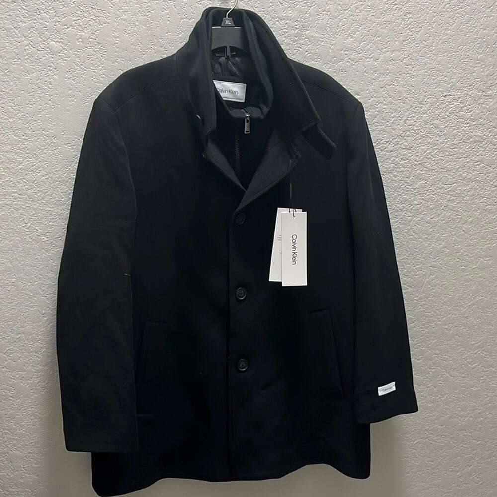 Calvin Klein Coleman Top Coat Black Size Men 46R